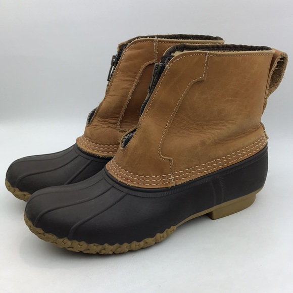 Ll Bean Zipper Lounger Shearling Lined 
